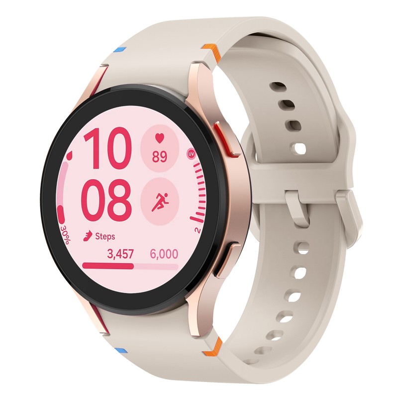 Ανταλλακτικό λουράκι Flat Silicone Design Watchband για Samsung Galaxy Watch5 (40mm & 42mm)/Watch4 (40mm & 44mm)/ Watch4 Classic (42mm & 46mm)/ Watch3(41mm)/Active 2(40/44mm)/ (20mm)  Starlight
