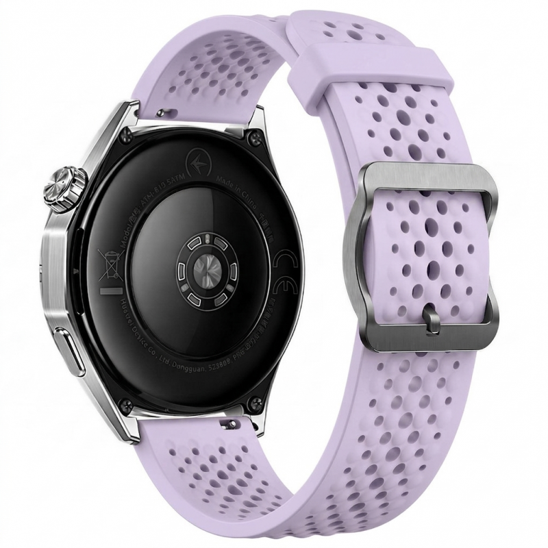 Ανταλλακτικό λουράκι Sport Silicone Breathable Watchband για Huawei GT 6 Pro 46mm / Samsung Galaxy Watch 3 45mm / Honor Magic Watch2 46mm / Huawei Watch GT 46mm (22mm)  Light Purple