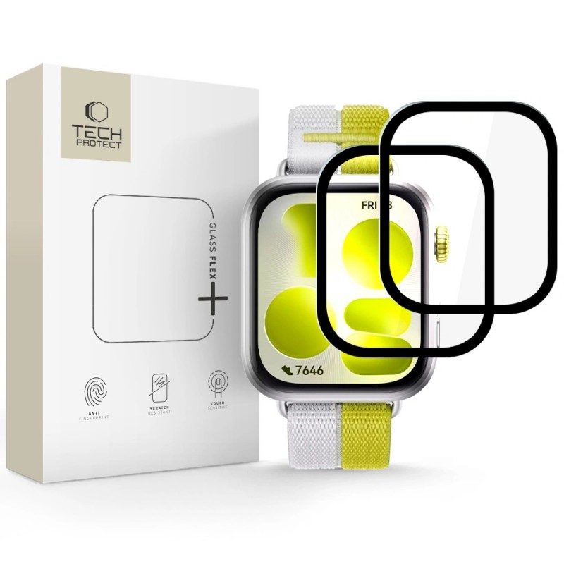 Γυαλί Προστασίας Tech-Protect Glass Flex+ Huawei Watch Fit 5 Tempered Glass 9H AntiCrash / AntiShock (2τμχ) Clear