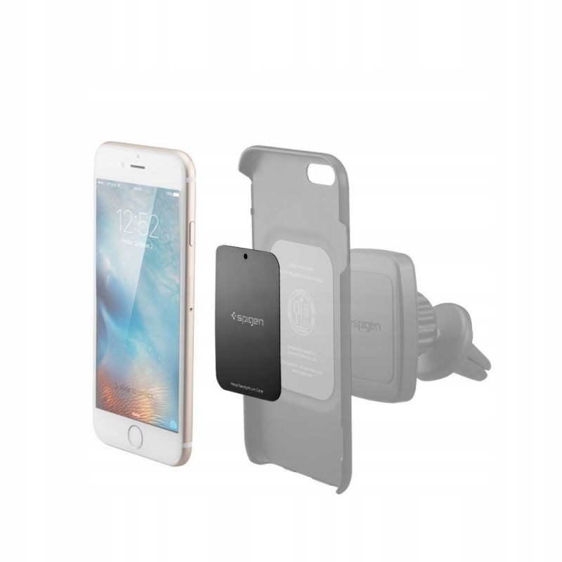 Μαγνητικές Πλάκες για Βάση Αυτοκινήτου Spigen Kuel Mp4p Car Mount Metal Plates Black