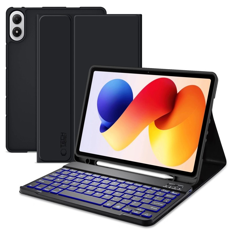 Θήκη Tech-Protect Πληκτρολογίου/ Υποδοχή Γραφίδας & Keyboard Xiaomi Poco Pad M1 / Redmi Pad 2 Pro 12.1 Black