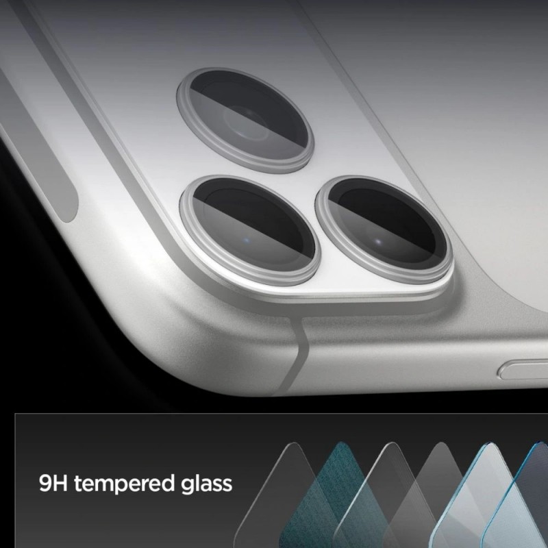 Προστατευτικό Φακών Κάμερας Spigen Optik Pro XL Glas.TR ”EZ Fit” for iPhone 17 Pro Max (6.9") Silver (AGL10652)