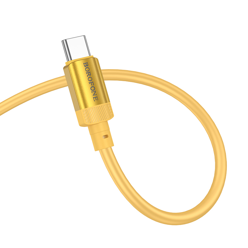 Καλώδιο Data Borofone BX108 Start - USB-C to USB-C  60W 3A 1m Gold