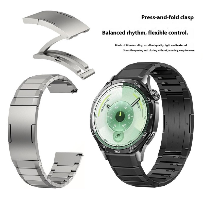 Ανταλλακτικό λουράκι Stainless Steel Titanium Alloy Link Strap Xiaomi Watch S4 Sport / Samsung Galaxy Watch3 45mm / Watch 46mm Sport Strap (22mm) Titanium Gray