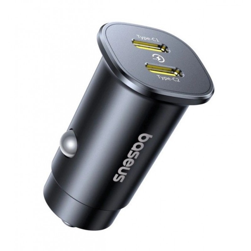 Φορτιστής Αυτοκινήτου Baseus GoTrip Car Charger 2x USB-C 30W Cosmic Black