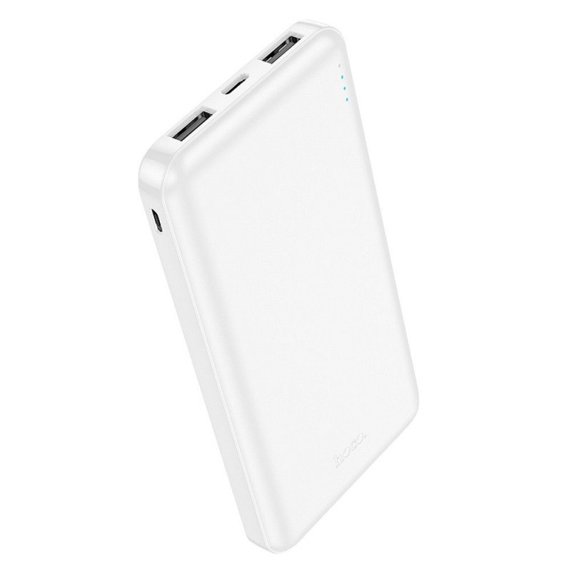 Εξωτερική Μπαταρία Hoco J100 2xUSB-A & 1xUSB-C & 1x Micro USB PowerBank 2,1A 10000mAh White