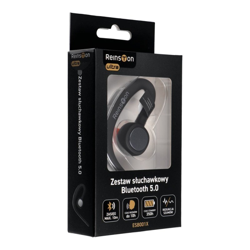 Ακουστικό Bluetooth Reinston ESB001X Wireless Bluetooth Mono Headset with USB-C Port Black