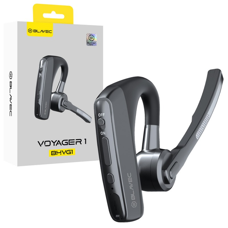 Ακουστικό Bluetooth Blavec Bluetooth Headset Travel Voyager 1 Multipoint (BHVG1-B) Black