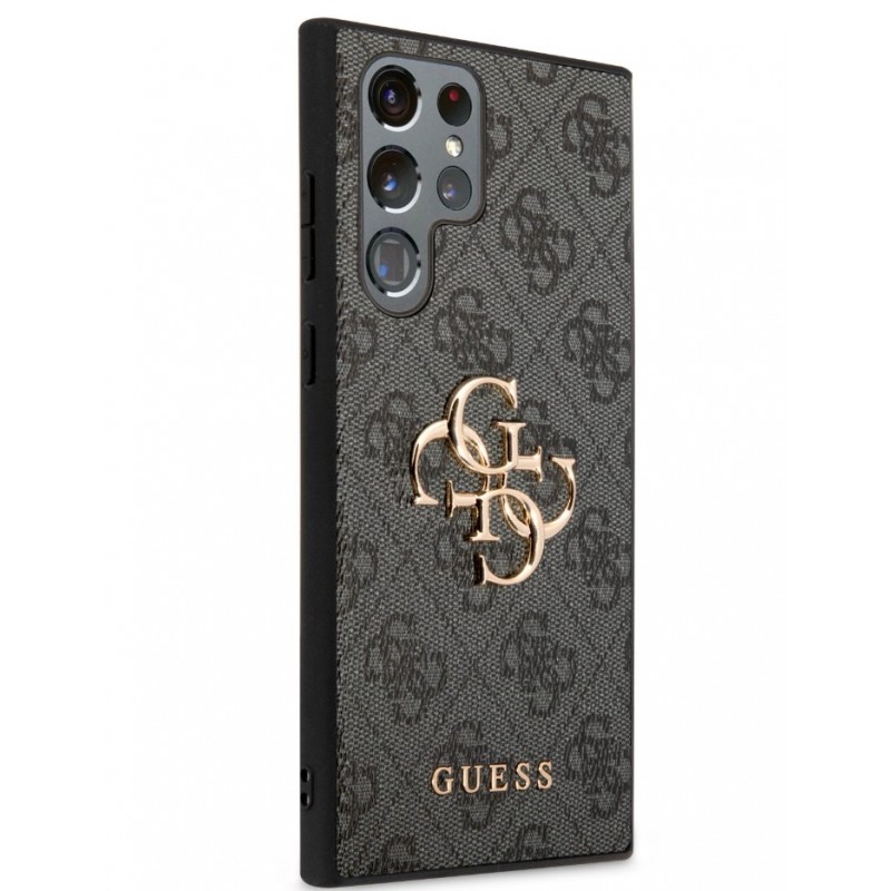 Θήκη Guess PU 4G Metal Logo Cover for Samsung Galaxy S23 Ultra 5G S918 Grey