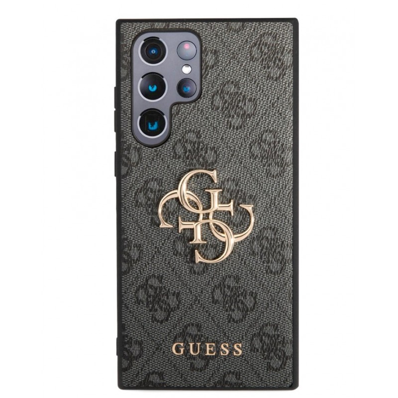 Θήκη Guess PU 4G Metal Logo Cover for Samsung Galaxy S23 Ultra 5G S918 Grey