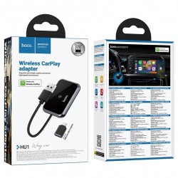 Ασύρματο Hoco HU1 Wireless Adapter Carplay USB-A / USB-C Black