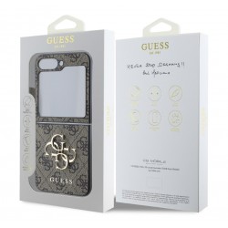 Θήκη Guess PU 4G Metal Logo Case Samsung Galaxy Z Flip6 SM-F741 / Flip7 FE 5G SM-761B Brown