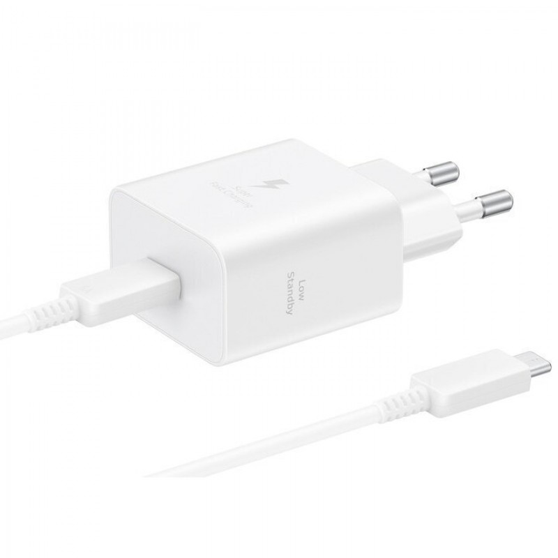 Φορτιστής Ταξιδιού Samsung Wall Adapter USB-C 45W EP-T4511XWE + USB-C Data Cable White
