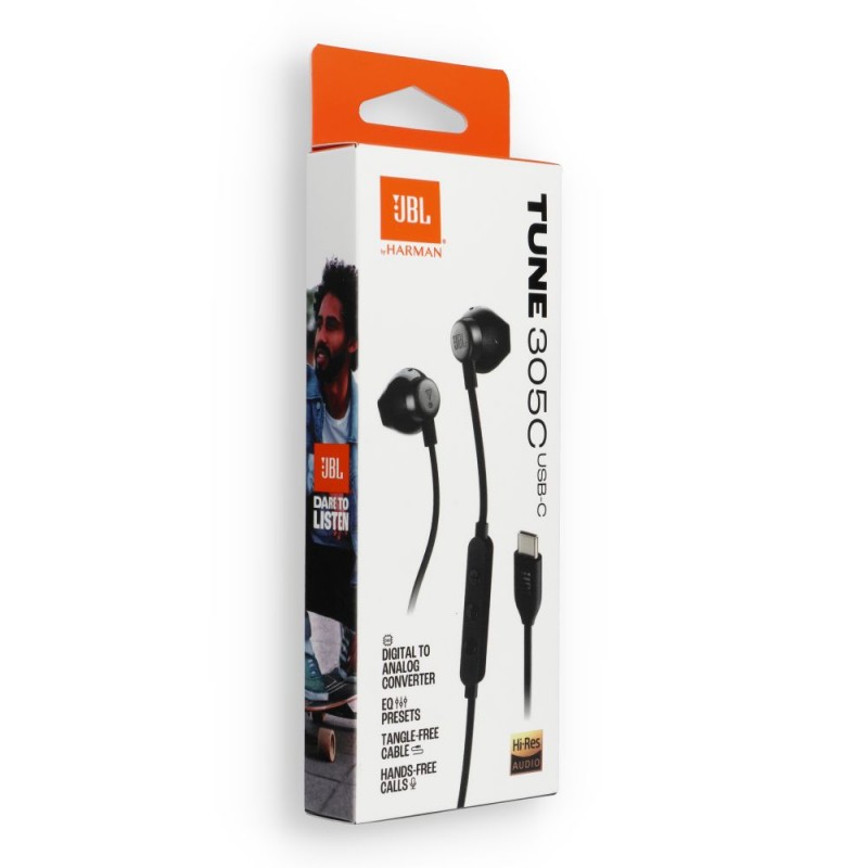 Ακουστικά Handsfree JBL 305C Wireless Earphones USB-C Black