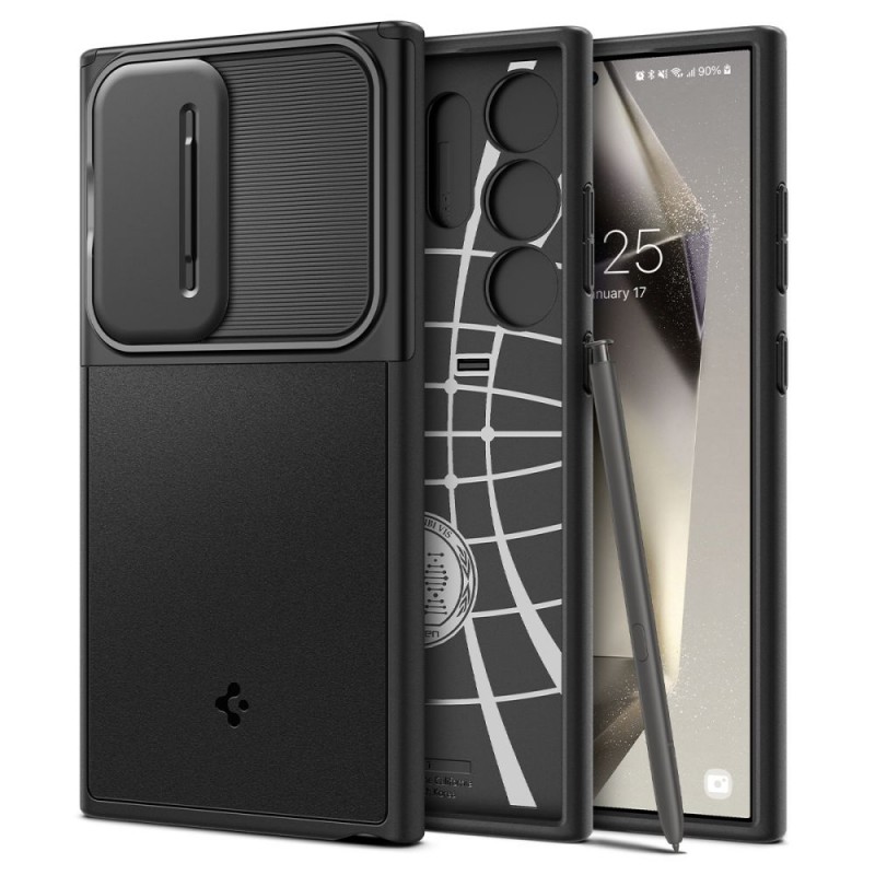 Θήκη Spigen Optik Armor Samsung Galaxy S24 Ultra 5G S928 Black (ACS07313)