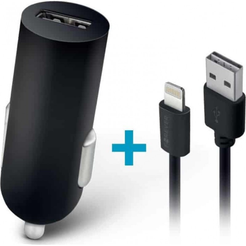 Φορτιστής Αυτοκινήτου Forever M-02 Car Charger Lightning 2.1A Black