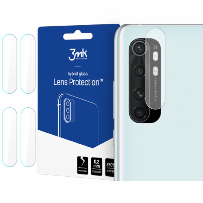 Γυαλί Προστασίας 3MK Camera Lens  Xiaomi Mi Note 10 Lite Full Cover Tempered Glass 9H AntiCrash / AntiShock (4τμχ)