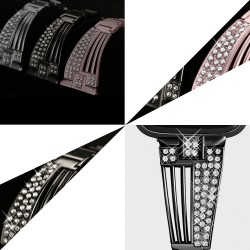 Ανταλλακτικό λουράκι QuickFit Apple Watch 1/2/3/4/5/6/SE/7 (38/40/41mm) Stainless Diamond Black