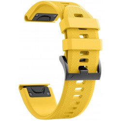 Ανταλλακτικό λουράκι QuickFit Garmin Fenix 3/5x/3HR/5X Plus/6x/6x Pro/7x Smooth Yellow (26mm)