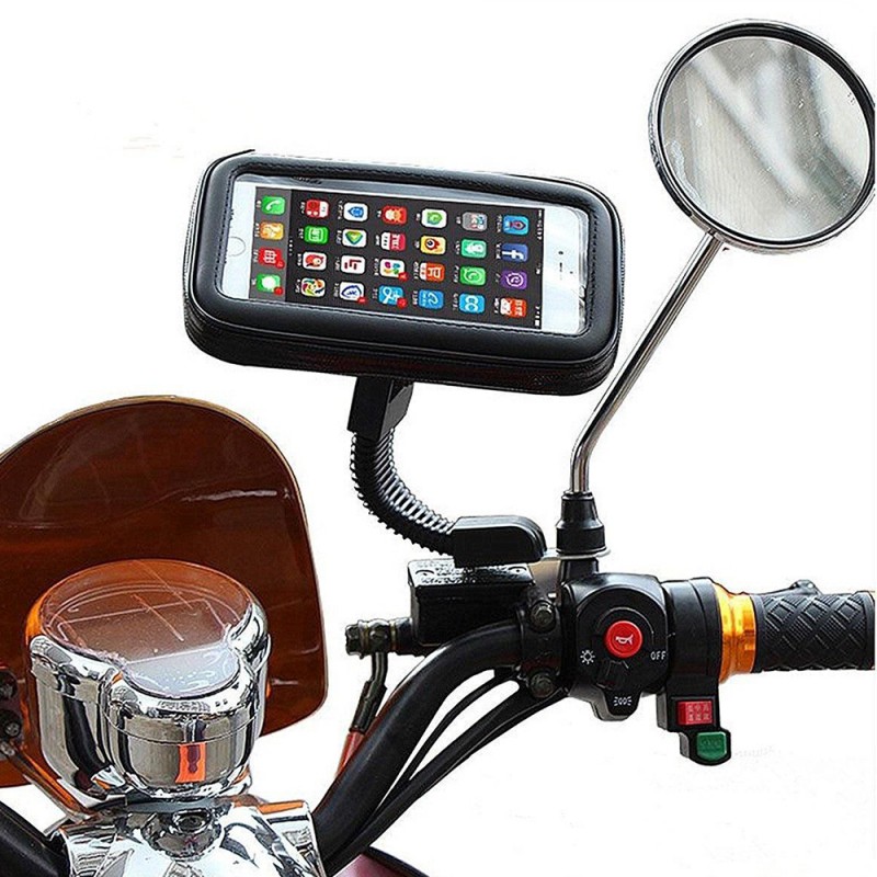Βάση Στήριξης Μηχανής για τον Καθρέπτη Waterproof Universal Motorcycle Holder (6,3") Black