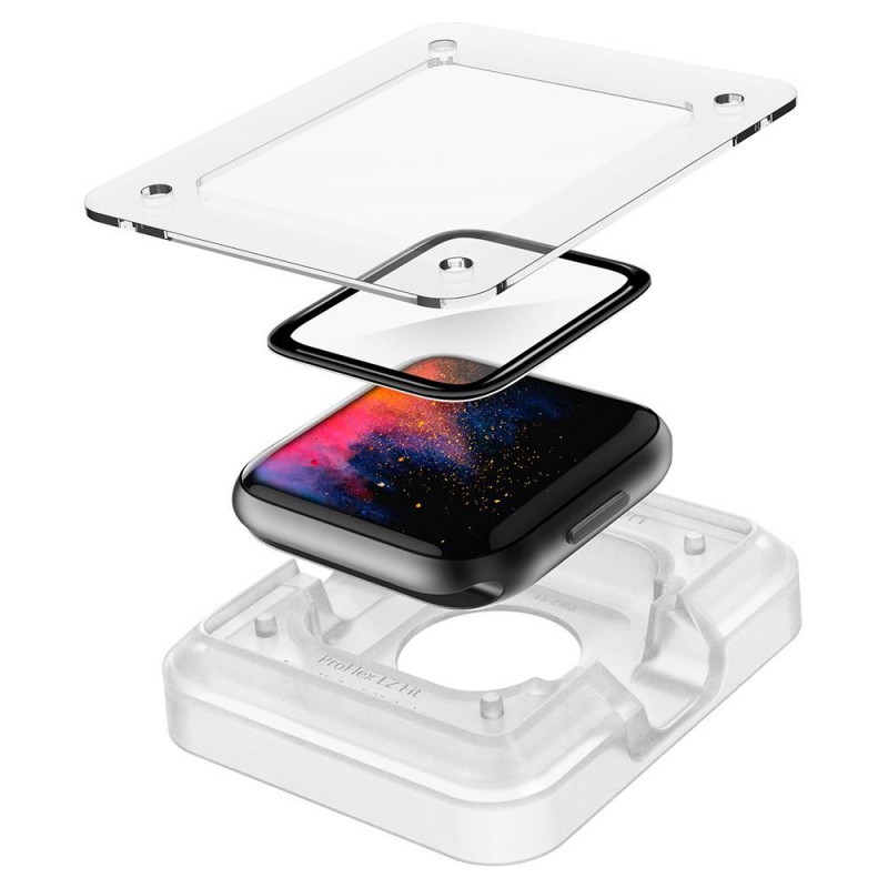 Γυαλί Προστασίας Spigen ProFlex "EZ FIT" Apple Watch 7 (41mm) Tempered Glass 8H AntiCrash / AntiShock Black (AFL04052)