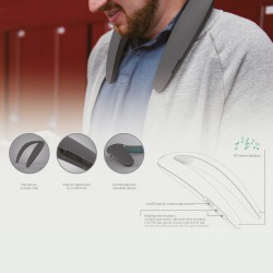 Φορητό Ηχείο Bluetooth 4smarts Wearable Wireless Speaker AudioScarf Grey (4S478583)