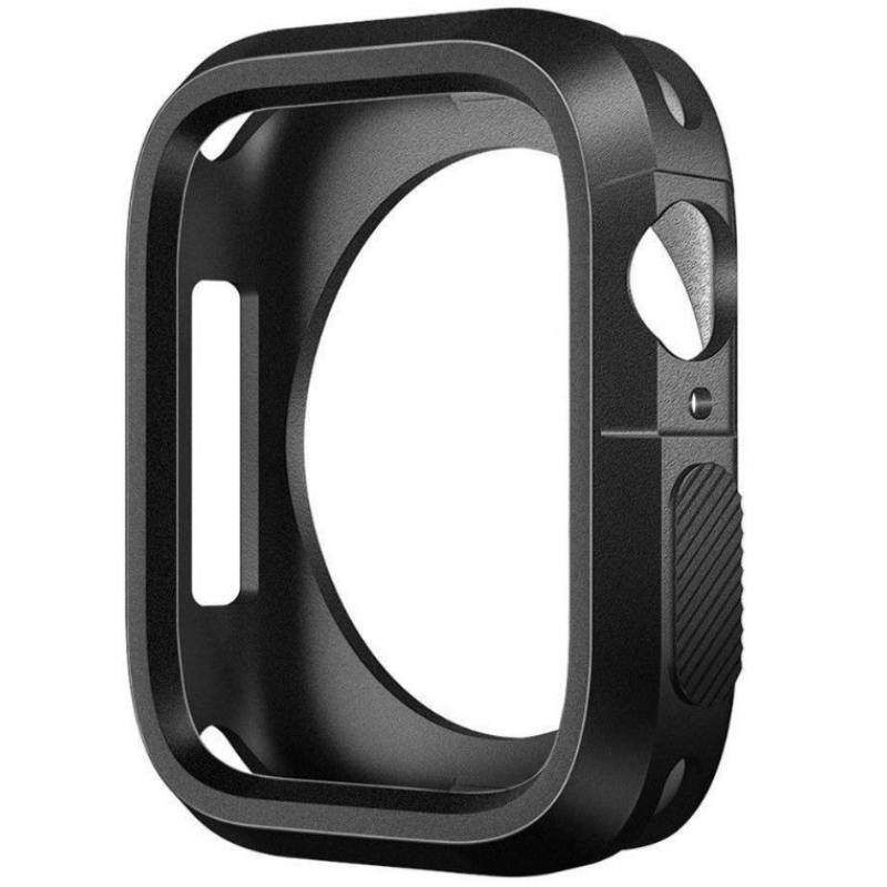 Θήκη Protective Cover Apple Watch 1/2/3/4 (44mm) TPU Dual Color Black/Black