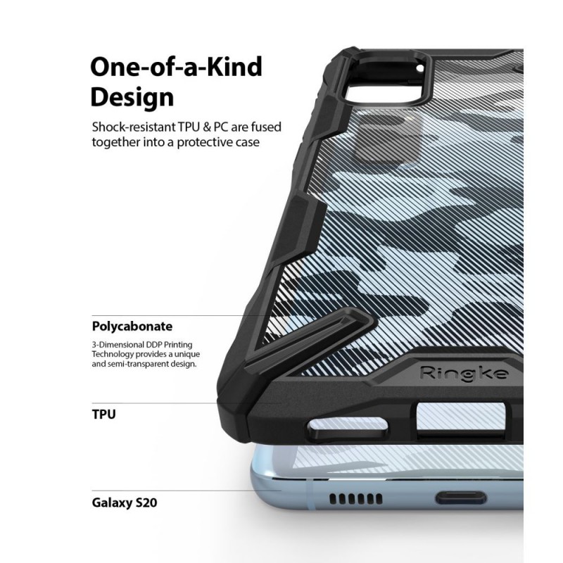 Θήκη Ringke Fusion X Samsung Galaxy S20 G980 Camo Black