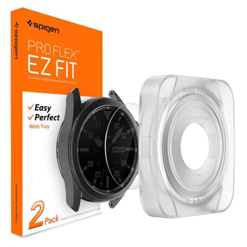Γυαλί Προστασίας Spigen ProFlex "EZ FIT" Samsung Galaxy Watch3 (45mm) Tempered Glass 9H AntiCrash / AntiShock Black (2τμχ) AGL01843 Γυαλί Προστασίας Spigen ProFlex "EZ FIT" Samsung Galaxy Watch3 (45mm) Tempered Glass 9H AntiCrash / AntiShock Black (2τμχ) AGL01843