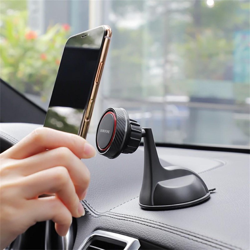 Βάση Αυτοκινήτου Borofone BH14 Journey Series Magnetic Suction Cup Car Holder Black/Red