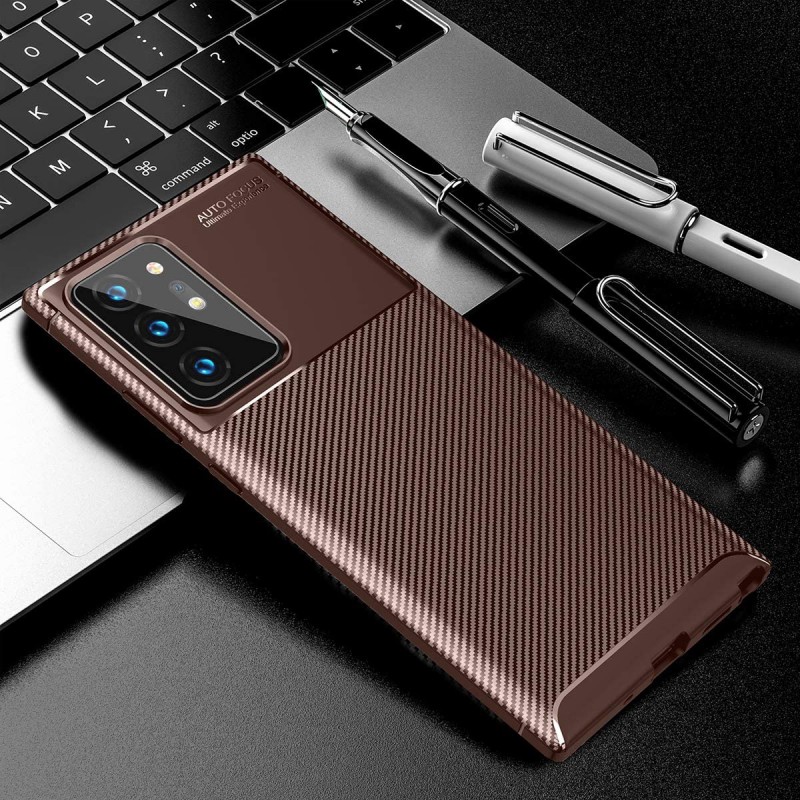 Θήκη TPU Carbon Storiform Fiber Brushed Samsung Galaxy Note 20 N980 Brown (OEM)
