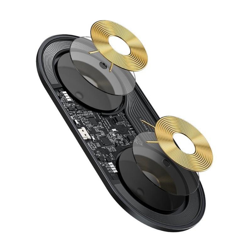Βάση Φόρτισης Baseus (TZWXJK-B01) 2in1 Wireless TURBO Κινητού/Airpods Black (iOS) (Android)