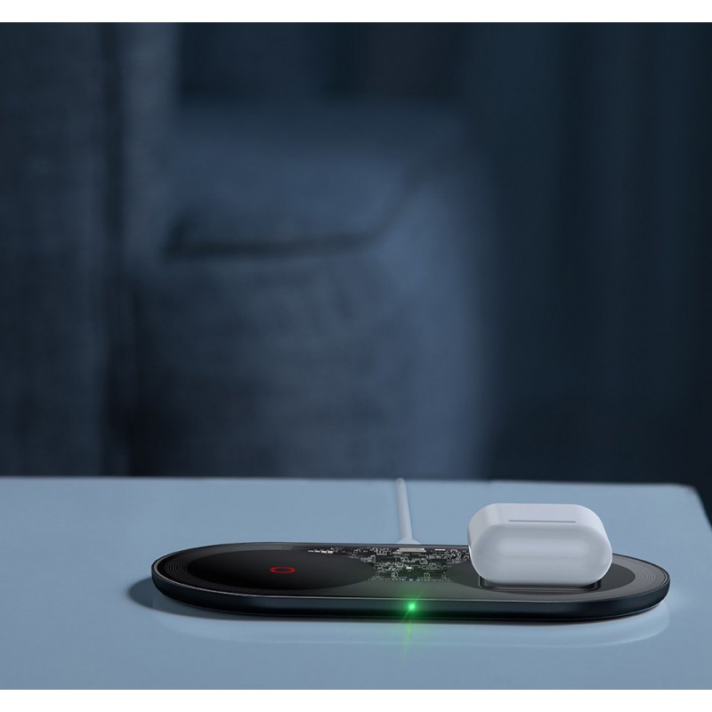 Βάση Φόρτισης Baseus (TZWXJK-B01) 2in1 Wireless TURBO Κινητού/Airpods Black (iOS) (Android)