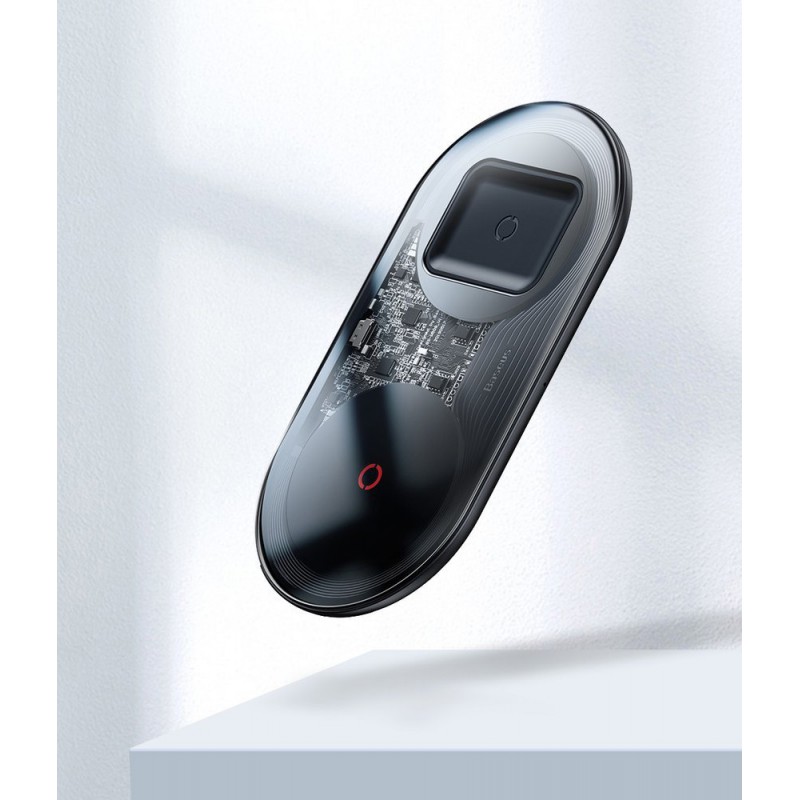 Βάση Φόρτισης Baseus (TZWXJK-B01) 2in1 Wireless TURBO Κινητού/Airpods Black (iOS) (Android)