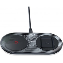 Βάση Φόρτισης Baseus (TZWXJK-B01) 2in1 Wireless TURBO Κινητού/Airpods Black (iOS) (Android)