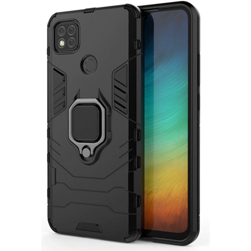 Θήκη Ring Armor Magnetic Stand Xiaomi Redmi 9 Shockproof Black