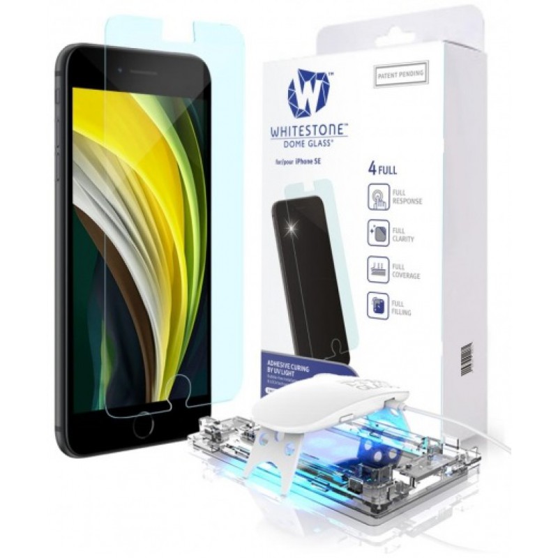 Γυαλί Προστασίας Whitestone Dome 3D UV Liquid Full Glue Tempered Glass & UV LED Lamp Apple iPhone 7/8/SE (2020-2022) 9H AntiCrash/AntiShock Clear Γυαλί Προστασίας Whitestone Dome 3D UV Liquid Full Glue Tempered Glass & UV LED Lamp Apple iPhone 7/8/SE (2020-2022) 9H AntiCrash/AntiShock Clear
