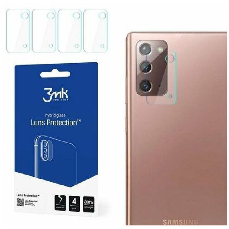 Γυαλί Προστασίας 3MK Camera Lens Samsung Galaxy Note 20 Ν980 Full Cover Tempered Glass 9H AntiCrash / AntiShock (4τμχ)
