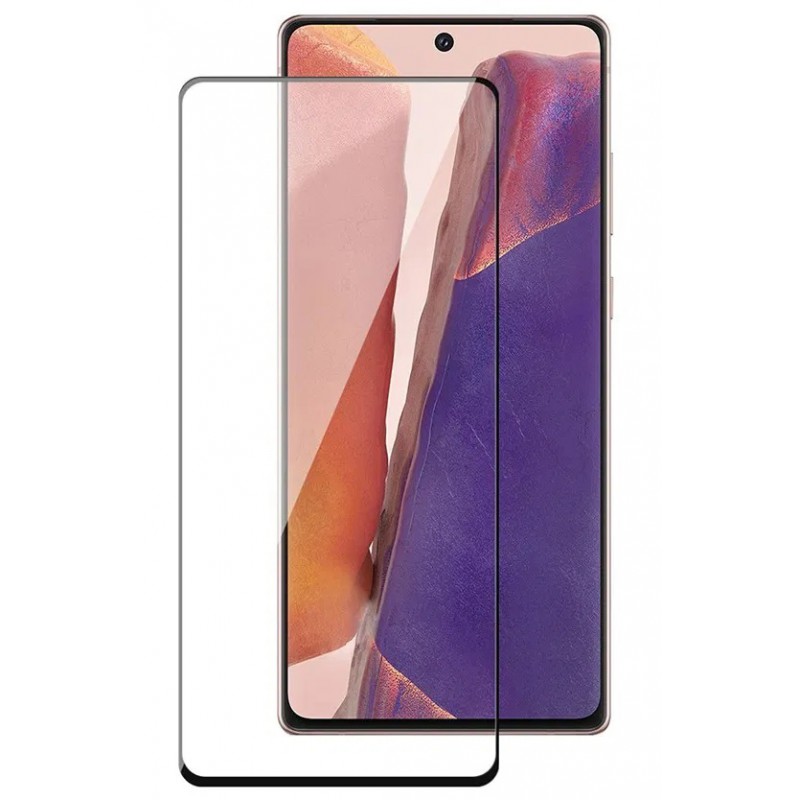 Γυαλί Προστασίας Samsung Galaxy Note 20 N980 5D Tempered Glass 9H Full Screen Cover AntiCrash / AntiShock  Black (/w Hole for Fingerprint)