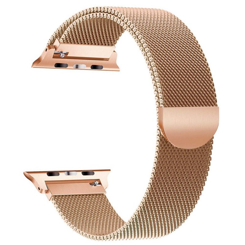 Ανταλλακτικό λουράκι QuickFit Milanese Band Apple Watch 1/2/3/4/5/6/SE/7 (38/40/41mm) Rose Gold