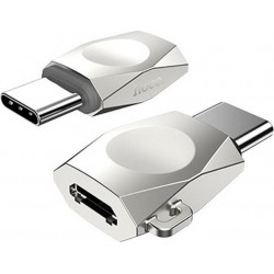 Αντάπτορας HOCO UA8 MicroUSB Female to Type-C Male Pearl Nickel