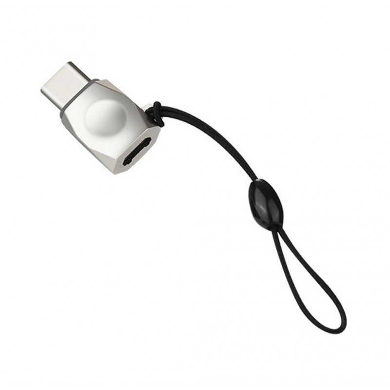 Αντάπτορας HOCO UA8 MicroUSB Female to Type-C Male Pearl Nickel