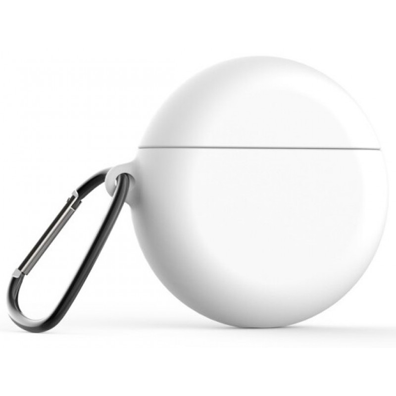Θήκη Huawei Freebuds 3 Silicone Skin with Carabiner White