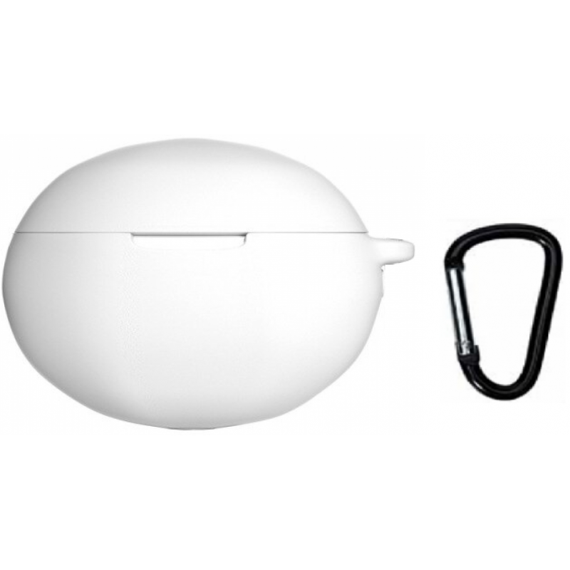 Θήκη Huawei Freebuds 4i Silicone Skin with Carabiner White