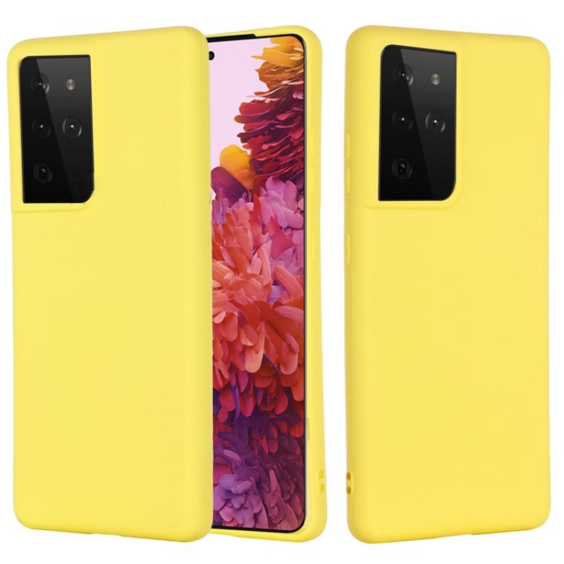 Θήκη My Colors Liquid Silicone Samsung Galaxy S21 Ultra 5G G998 Yellow