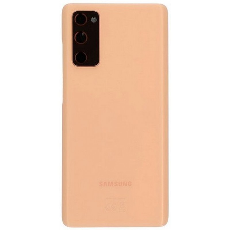 Καπάκι Μπαταρίας Samsung Galaxy S20 FE G780F Cloud Orange (Original) GH82-24223F with Camera Glass