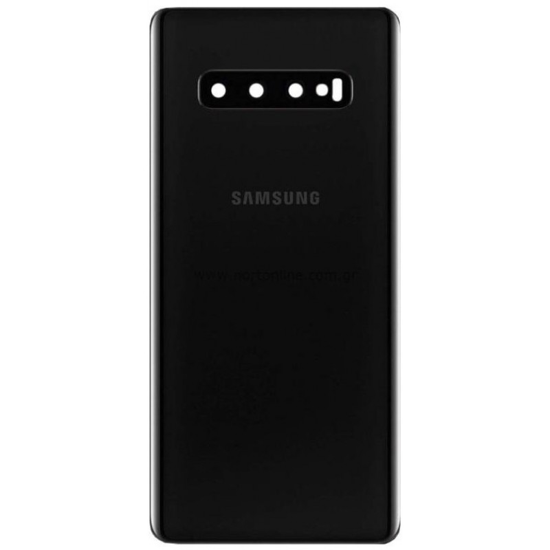 Καπάκι Μπαταρίας Samsung Galaxy S10 G973 (Original) Prism Black With Camera Glass