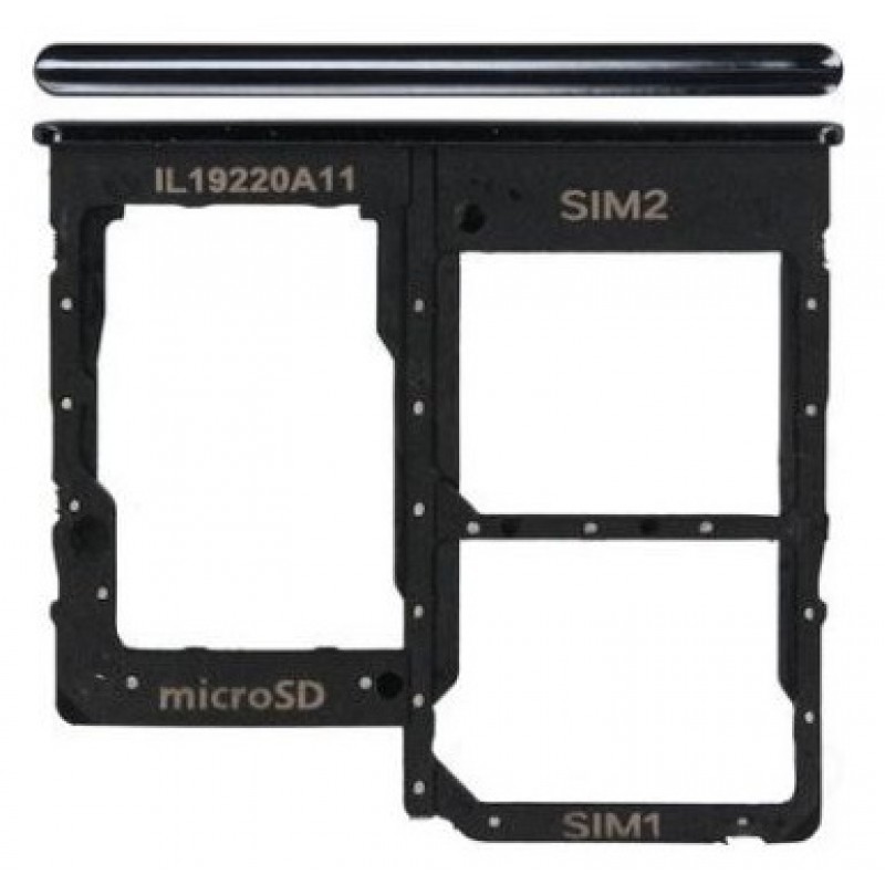 Nano SIM Tray για Samsung Galaxy A31 SM-A315 Black (Original)