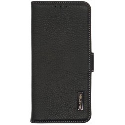 Θήκη Wallet Huawei P50 Pro Textured Leather with Card Holder Black