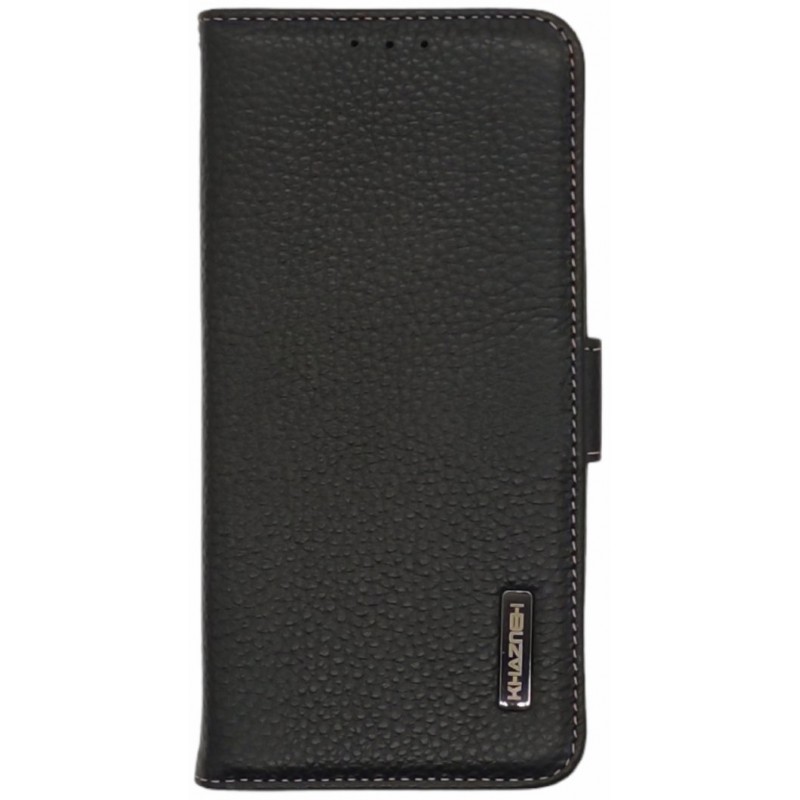 Θήκη Wallet Huawei P50 Pro Textured Leather with Card Holder Black